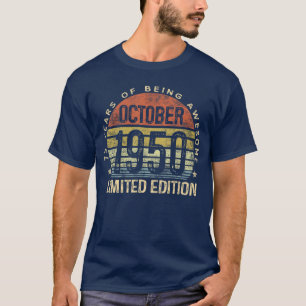 Oktober 1950 limitierte Auflage 75Jähriger 75. Geb T-Shirt