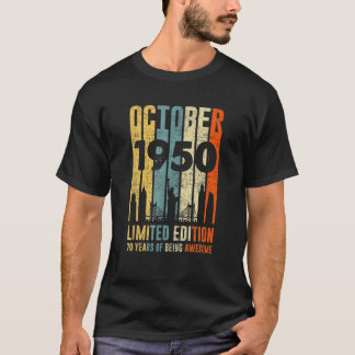 Oktober 1950 T Shirt70 Jahre Altes Shirt 1950