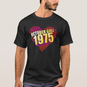 Oktober 1975 Girl Limited Edition Liebe Big Heart T-Shirt