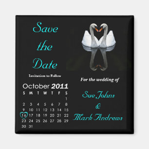 Oktober 2011 Save the Date, Hochzeitsankündigung Magnet