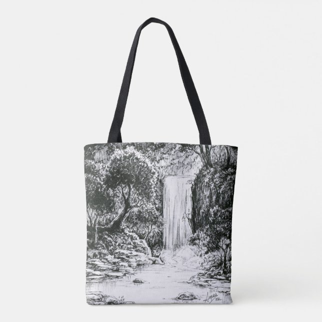 Oktober 2018 Tag 21 - Wasserfall im Wald Tasche (Rückseite)