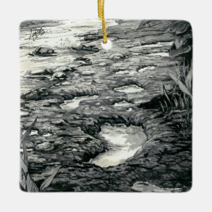 Oktober 2018 Tag 23 - Barefoot in the Mud Keramikornament
