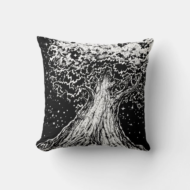 Oktober 2018 Tag 8 - Starry Tree Kissen (Vorderseite)