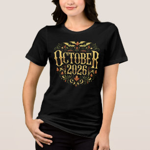 Oktober 2026 Halloween-Design Tri-Blend Shirt