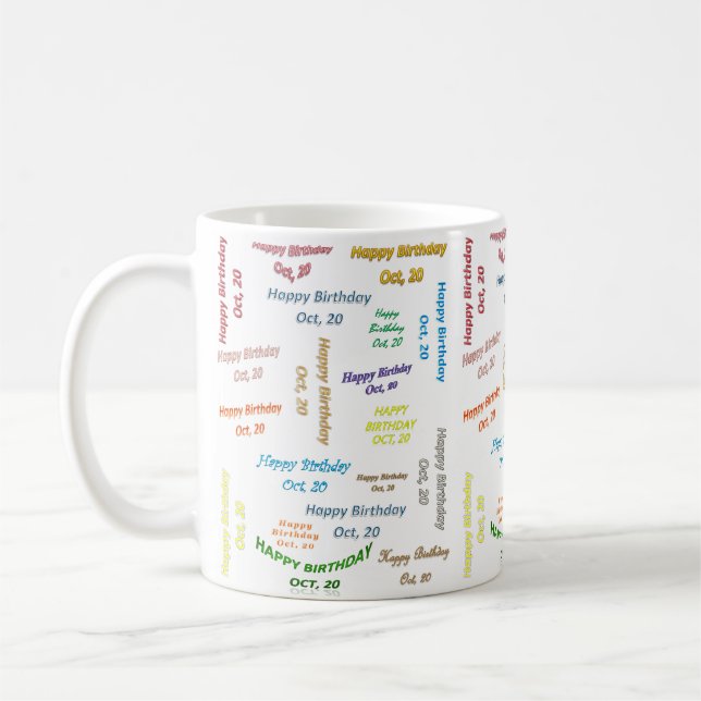 Oktober, 20 Tasse zum Geburtstag (Links)