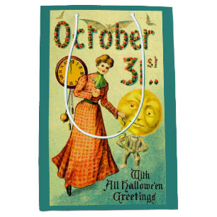 Oktober 31 mit Halloween-Grüße Mittlere Geschenktüte