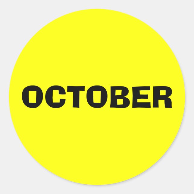 Oktober Ad Lib Yellow Sticker von Janz (Vorderseite)
