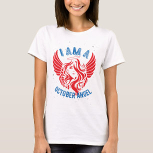 Oktober Angel Birthday T-Shirt