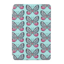 Oktober Aquamarin Glasswing Butterfly Design
