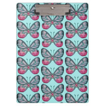 Oktober Aquamarin Glasswing Butterfly Design