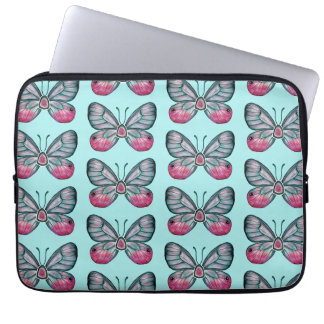 Oktober Aquamarin Glasswing Butterfly Design Laptopschutzhülle