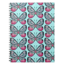 Oktober Aquamarin Glasswing Butterfly Design Notizblock