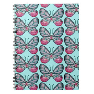 Oktober Aquamarin Glasswing Butterfly Design Notizblock