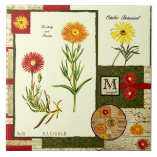 Oktober-Blume Fliese