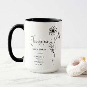 Oktober Bridesmaid Cosmos Birth Blume Tasse