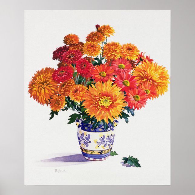 Oktober Chrysanthemen Poster (Vorne)