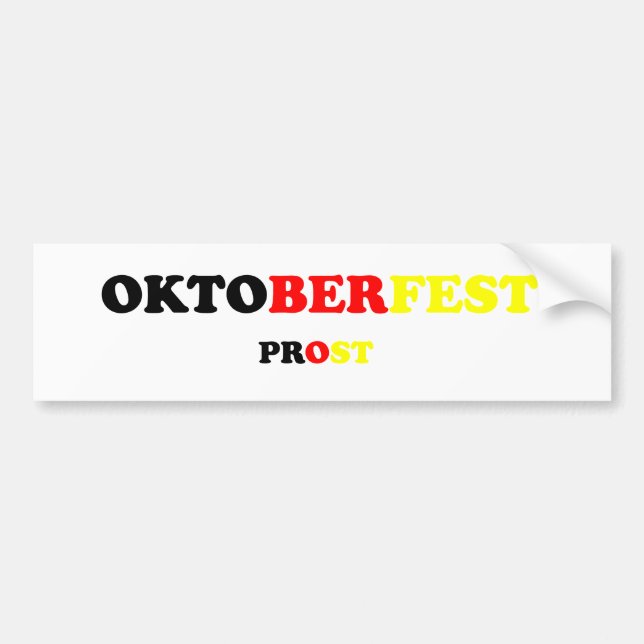 Oktober Fest Prost Autoaufkleber (Vorne)
