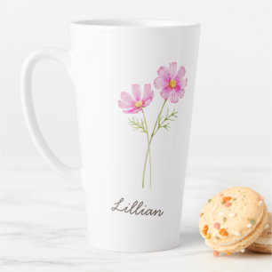 Oktober Geburtmonat Blume Cosmos Milchtasse