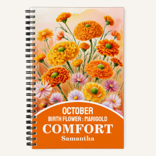 Oktober Geburtsmonat Blume Christlich Journal Notizbuch
