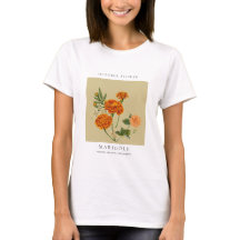 Oktober-Geburtsmonats-Blumen-T-Shirt