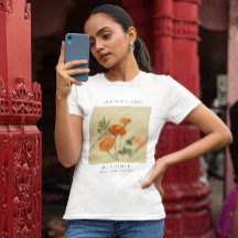 Oktober-Geburtsmonats-Blumen-T-Shirt