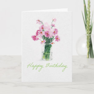 Oktober Geburtstag Blume Geburtstag   L Karte