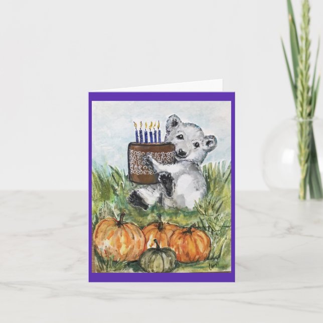 Oktober Geburtstag Gruß Feiertagskarte (Vorderseite)