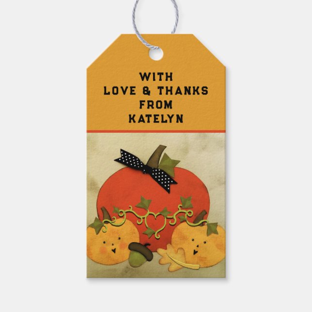 Oktober Halloween-Brautparty Geschenkanhänger (Vorderseite)