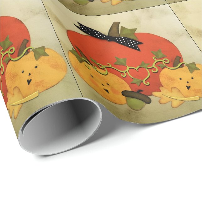 Oktober Halloween-Brautparty Geschenkpapier (Rolleneckpunkt)