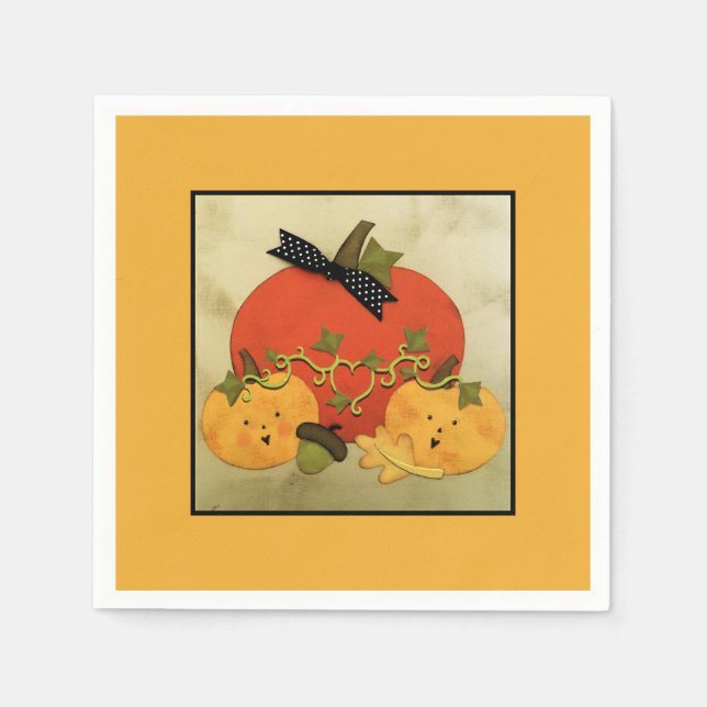 Oktober Halloween-Brautparty Serviette (Vorderseite)