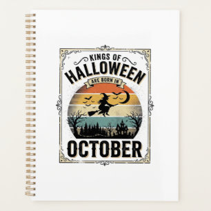 Oktober Halloween Geburtstag Vintage Hexen-Shirt D Planer