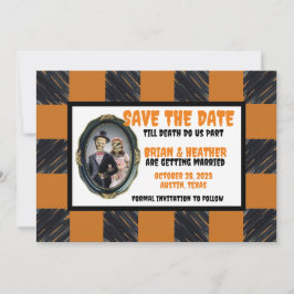 Oktober Halloween Wedding Save the Date Einladung