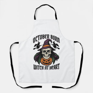 Oktober Hexe Shirt Vintage Halloween Geburtstag De Schürze