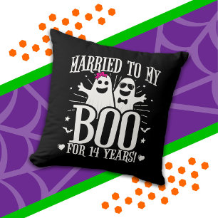 Oktober Hochzeitstag Lustiger 14. Hochzeitstag Kissen