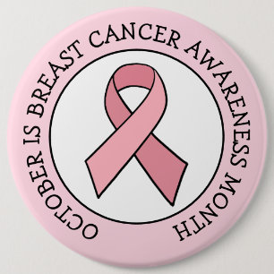 Oktober ist Brustkrebsmonat Button