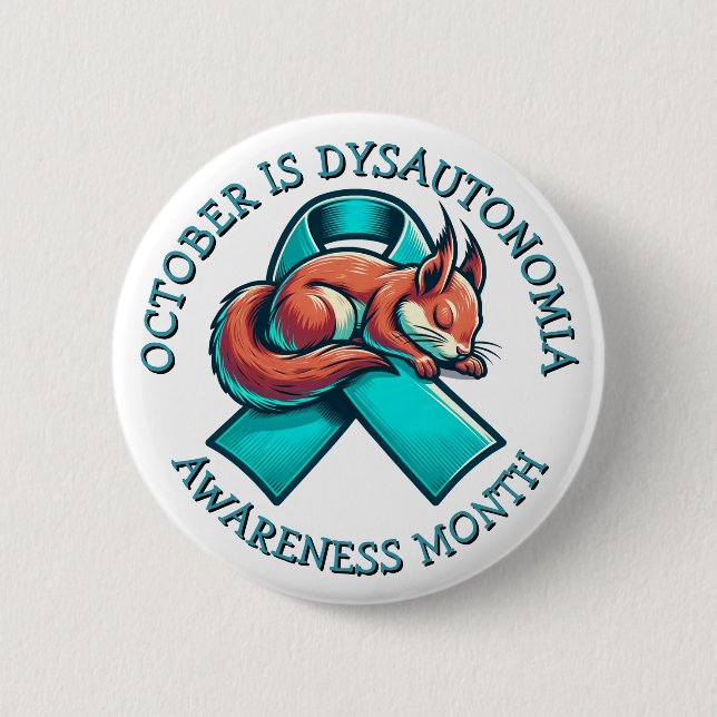 Oktober ist Dysautonomie Aufklärungsmonat Button (Vorderseite)