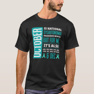 Oktober ist National Dyautonomia Pots Syndrom Awar T-Shirt