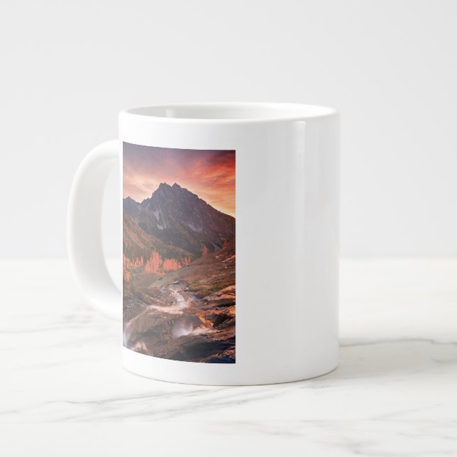 Oktober-Licht auf Scheinwerfer-Becken Jumbo-Tasse (Vorderseite Links)