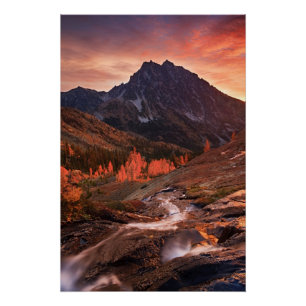 Oktober-Licht auf Scheinwerfer-Becken Poster