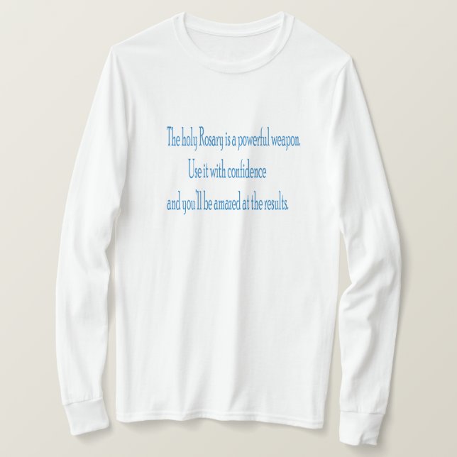 Oktober Monat des Heiligen Rosenkranzes T-Shirt (Design vorne)