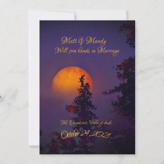 Oktober Moon Hochzeit Einladung