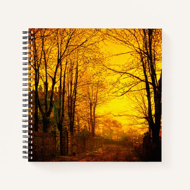 Oktober Nachglow John Atkinson Grimshaw Notizbuch (Vorderseite)