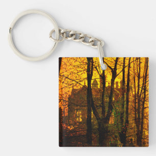 Oktober Nachglow John Atkinson Grimshaw Schlüsselanhänger