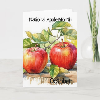 Oktober National Apple Monat Karte