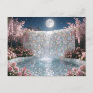 Oktober Opal Wasserfall Postkarte