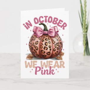 Oktober Pink Brustkrebsbewusstsein Karte