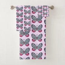 Oktober Pink Glasswing Butterfly Design