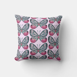 Oktober Pink Glasswing Butterfly Design Kissen
