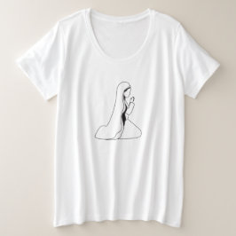 Oktober Rosary Month Große Größe T-Shirt