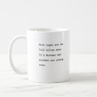 Oktober Tasse Typografie Vollmond